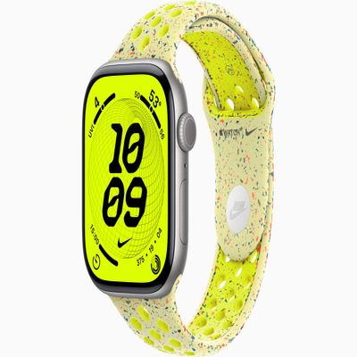 Apple Watch Series 11 [GPS + Cellular, 46mm] Space Gray Aluminum Case with Volt Splash Nike Sport Band, M/L (Renewed)