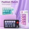 GOWENIC Mechanical Number Pad, 12 Programmable Buttons, 12 RGB LED Backlights, Anti Key Conflict dDesign, Customizable Hot Swap Buttons (Purple) view 3