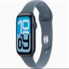 Apple Watch SE 3 [GPS, 44mm] Midnight Aluminum Case with Anchor Blue Sport Band, M/L (Renewed) view 1