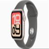 Apple Watch SE 3 [GPS + Cellular, 40mm] Starlight Aluminum Case with Stone Gray Sport Band, M/L (Renewed) view 1