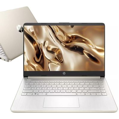 HP Ultrabook 14 Laptop with Free Microsoft 365  16GB RAM  Intel 4-Core CPU  1.1TB Storage (64GB OnBoard w/ 64GB External + 1TB OneDrive)  Windows 11 w/o Earphones (Pale Gold)
