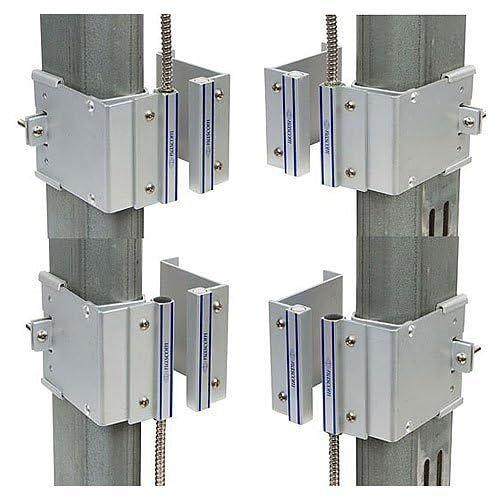N505AUTMC/STSD Overhead Door Rail 3" Mount Single Pole Double Throw Magnet/Switch Set with 24" Armored Cable, No Dead Spot Technology, Silver