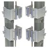 N505AUTMC/STSD Overhead Door Rail 3" Mount Single Pole Double Throw Magnet/Switch Set with 24" Armored Cable, No Dead Spot Technology, Silver view 1