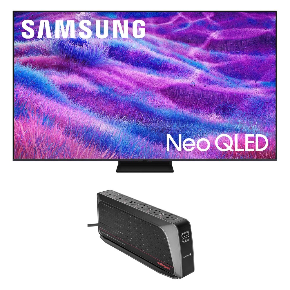 Samsung QN55QN80FAFXZA 55 Inch Neo QLED QN80F Series Supreme UHD 4K TV with an AudioQuest PowerQuest2 Power Filter/Surge Protector 6 Outlet (2025)
