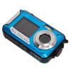 DirectNine Basics Water Digital Camera 2.7K 48MP Dual Screen Underwater Camera with 2.7 Inch LCD Selfie for Snorkeling Travel (Blue) view 1