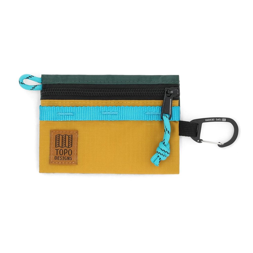 Topo Designs Accessory Bags, Travel Organizer for Smaller Items, Durable Storage Pouch, 3 Sizes, Fully Lined (Mountain/Mustard/Forest)