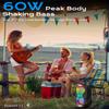 Party Bluetooth Speaker with Dual 4" Woofers, 60W Peak Power, 12H Playtime, Dynamic LED Lights, TWS, FM, AUX, USB, Mic Input, Portable Rechargeable Speaker for Indoor & Outdoor Events -Updated Version view 2