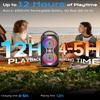 Party Bluetooth Speaker with Dual 4" Woofers, 60W Peak Power, 12H Playtime, Dynamic LED Lights, TWS, FM, AUX, USB, Mic Input, Portable Rechargeable Speaker for Indoor & Outdoor Events -Updated Version view 3