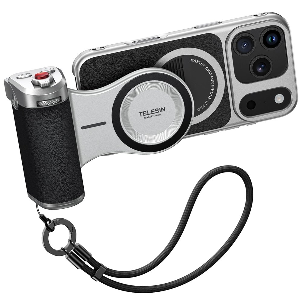 Magnetic Phone Camera Grip, Smartphone Shooting Holder Selfie Handle Snap for iPhone 17Pro Max Cellphone Vlog Video Photography