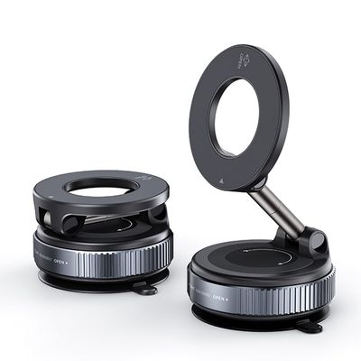 MZYLW Magnetic Car Phone Holder for Chevrolet Silverado/GMC Sierra 2500HD/3500HD 2020-2024 360 Adjustable Suction Cup Magnetic Phone Holder Foldable Vacuum Suction Cup Phone Mount,Black