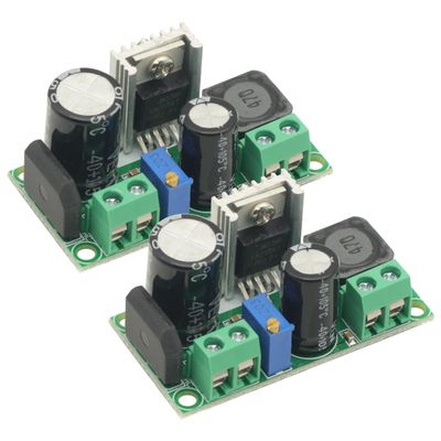 2Pcs LM2596HV Low-Voltage AC DC Step-Down DC-DC Power Modules Adjustable Power Supply LM2596 Power Supply Board
