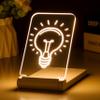 lacte & melle Rechargeable LED Night Light Dimmable Portable Acrylic Light Daily Gift for Women/Men view 1