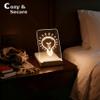 lacte & melle Rechargeable LED Night Light Dimmable Portable Acrylic Light Daily Gift for Women/Men view 3