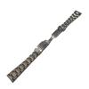 22mm Solid Straight End Screw LinksSilver Middle Polish Glide Lock Steel Watch Band Bracelet Strap view 2