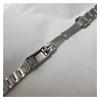 22mm Solid Straight End Screw LinksSilver Middle Polish Glide Lock Steel Watch Band Bracelet Strap view 4