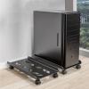Adjustable Computer Tower Holder Stand cart with Wheels Cases view 3