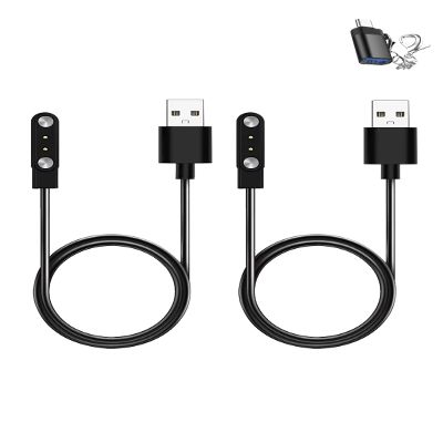 WUNIAK Charging Cable for FOXBOX DM4-A GPS Smart Watch for Men, Magnetic USB Flexible Charging Cable Accessories for FOXBOX DM4-A with Type-C to USB Adapter(with Lanyard),(2 Pack)