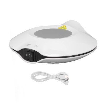 Coffee Warmer USB Powered, White Portable Heating Mat for Mug and Tea Cup - Constant Temperature, Cooling and Heating Dual Use, Rechargeable for Desk and Office