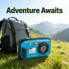 Diving Camera with 48MP, 2.4 Inch Color Screen, 1080P Video, 5M, 32GB Memory Card - Anti Shake, Face Recognition, While Charging, Ideal for Underwater Adventu (Blue) view 4