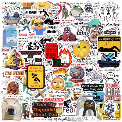 100PCS Funny Holographic Stickers for Adults, Meme Waterproof Vinyl Sticker for Water Bottle,Laptop Phone,Kindle,Journal,Scrapbook,Skateboard,Luggage,No Repeats