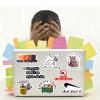100PCS Funny Holographic Stickers for Adults, Meme Waterproof Vinyl Sticker for Water Bottle,Laptop Phone,Kindle,Journal,Scrapbook,Skateboard,Luggage,No Repeats view 4