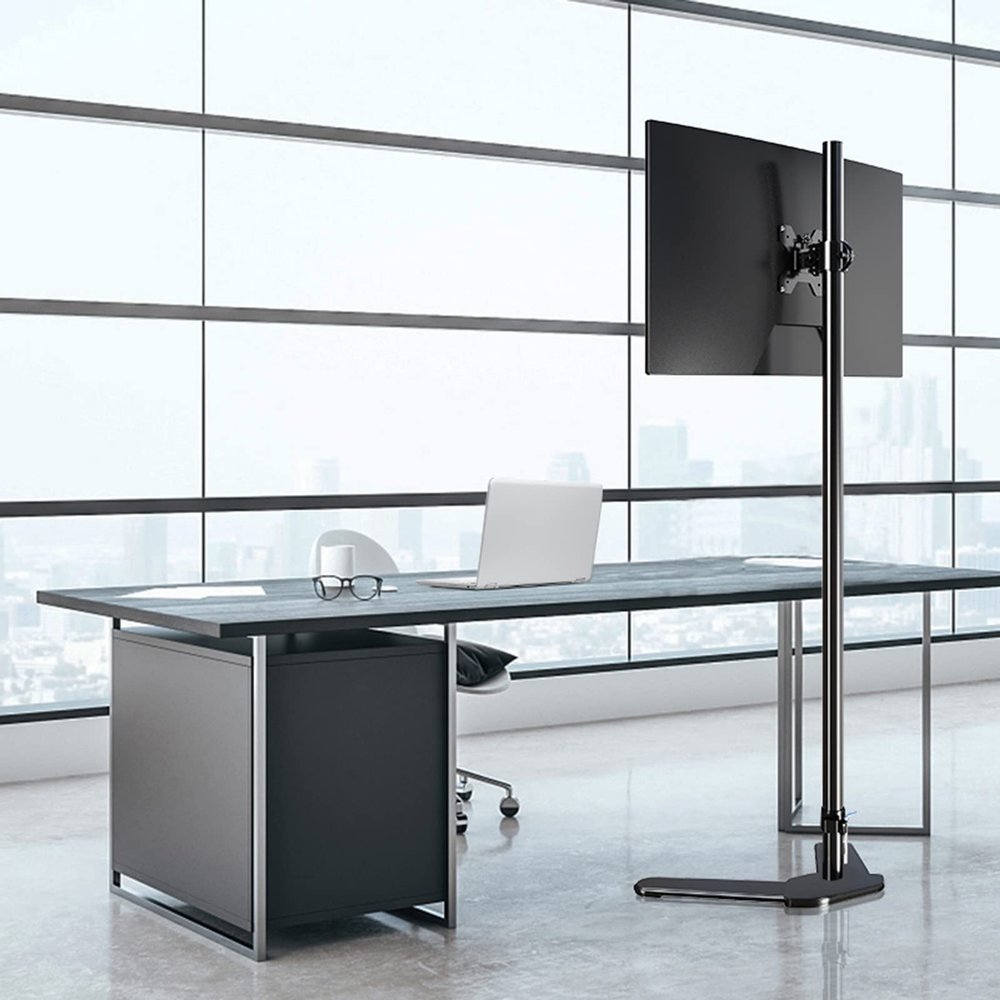XAWSOP TV Stands TV Floor Stand for 14 to 32 Inch TVs, Space Saving Standing TV Mount with Tool Storage, Max 100X100Mm,