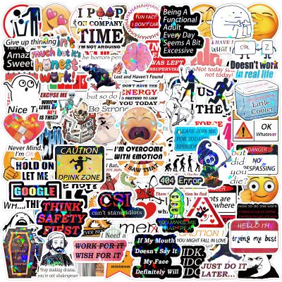 103PCS Funny Holographic Stickers for Adults, Sarcastic Meme Waterproof Vinyl Sticker for Water Bottle,Laptop Phone,Kindle,Journal,Scrapbook,Skateboard,Luggage,No Repeats