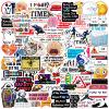 103PCS Funny Holographic Stickers for Adults, Sarcastic Meme Waterproof Vinyl Sticker for Water Bottle,Laptop Phone,Kindle,Journal,Scrapbook,Skateboard,Luggage,No Repeats view 1