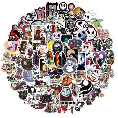 100Pcs The Nightmare Before Christmas Sticker for Kids, Cartoon Waterproof Vinyl Decal for Teen Girl Water Bottle Skateboard Notebook Phone Guitar Bike