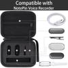 Baval Hard Case Compatible with Plaud NotePin/NotePin S AI Voice Recorder-with Custom Foam Insert,Holds NotePin Recorder,Magnetic Pin,Clip,Charging Dock and Cable,Wristband(Black Case) view 3