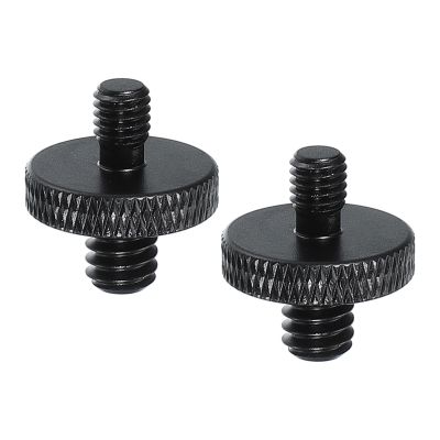 PATIKIL Tripod Screw Adapter 1/4" Male to M5 Male, 2 Pcs Tripod Nut Connectors Camera Mount Screw Camera Double Head Converter for Microphone Holder Magic Arms Accessories, 18 mm