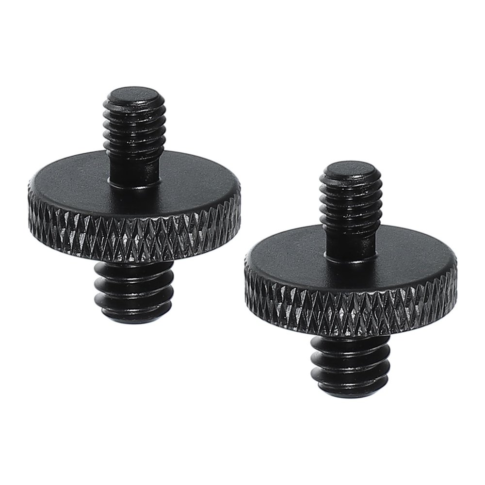 PATIKIL Tripod Screw Adapter 1/4" Male to M5 Male, 2 Pcs Tripod Nut Connectors Camera Mount Screw Camera Double Head Converter for Microphone Holder Magic Arms Accessories, 18 mm