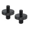 PATIKIL Tripod Screw Adapter 1/4" Male to M5 Male, 2 Pcs Tripod Nut Connectors Camera Mount Screw Camera Double Head Converter for Microphone Holder Magic Arms Accessories, 18 mm view 1