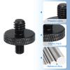 PATIKIL Tripod Screw Adapter 1/4" Male to M5 Male, 2 Pcs Tripod Nut Connectors Camera Mount Screw Camera Double Head Converter for Microphone Holder Magic Arms Accessories, 18 mm view 3