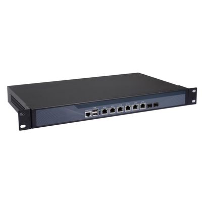 Firewall, VPN, 19 Inch 1U Rackmount, OPNsense, Network Appliance, Z87 with I3 4160, RS16, AES-NI, 6 x LAN, 2 x SFP+ 82599ES 10 Gigabit, Bypass, 0 RAM, 0 Storage, Barebone No System