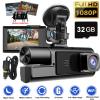 WiFi 1080P Dual Dash Camera for Car Front and Inside Dashcam Car Security Video Recorder,170Wide Angle Vehicle Cam,WDR,G-Sensor,Loop Recording,Night Vision (WiFi Dual Dash Cam with 32G Card) view 2