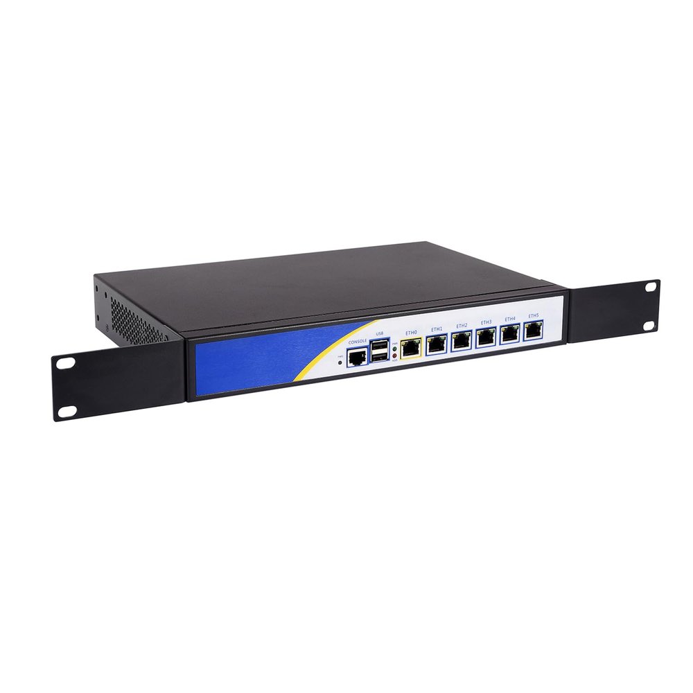 ANDAQI Rack Mount Micro Firewall Appliance, Mini PC, OPNsense, VPN, Router PC, N100, RS03, AES-NI, 6 x I226-V 2.5GbE LAN, 2 x USB, COM, VGA, 8G RAM, 64G SSD
