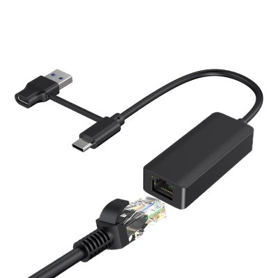 USB Network Card - USB3.0 1000Mbps Gigabit Adapter, Type-C Interface Wired LAN Connector, External Internet Dongle | Driverless Ethernet Adapter for bLaptop Computer Phone Reliable We