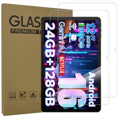 AKNICI 2-Pack Tempered Glass Screen Protector for DOOGEE U12 Tablet 12 Inch, Ultra Clear Transparency Anti-Scratch 9H Hardness