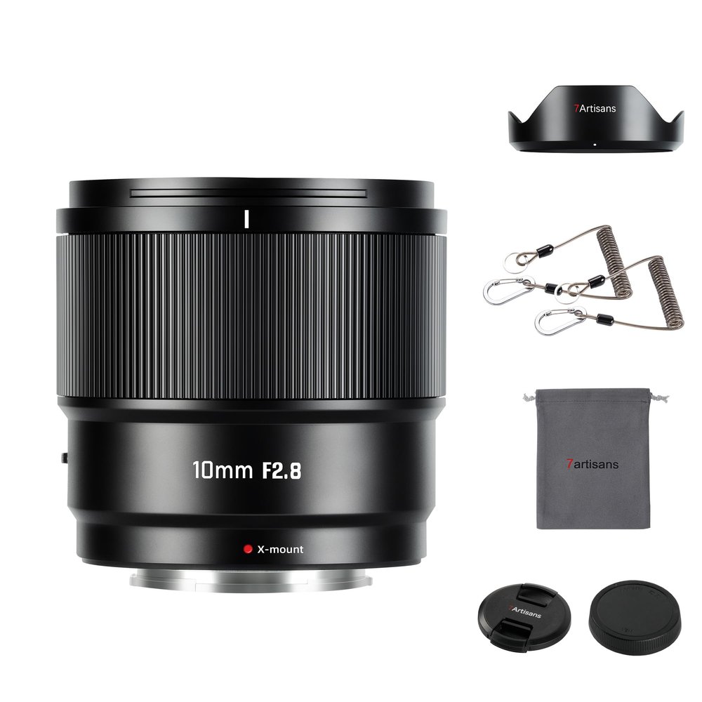 7artisans AutoFocus 10mm F2.8 APS-C Wide-Angle Lens F2.8 Large Aperture Support Automatic/Manual Face/Eye Recognition Compatible for Fujifilm FX Camera Fuji X-H/T/T30/S/E/A Series