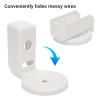 Gugxiom for Dot 4 5 Wall Mount, Wall Outlet Shelf Fit for Dot 4 5 Speaker Space Saving Shelf Wall Holder Built in Cable Management (White) view 4