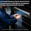 Cyberguys! CAT6 1U 24-Port Keystone Patch Panel, Rackmount or Wall Mount Network Panel w/Cable Management Bar, All-in-One Ethernet & Multimedia Keystone Jack Solution, Durable Construction view 2