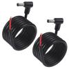 2 Pcs Right Angle DC Power Pigtails Cable, 90 Degree 5.5 x 2.5mm DC Male Barrel Plug to Bare Wire Open End Power Supply Adapter Repair Cord for Security Camera LED Strip Light Monitors (3.3FT) view 1