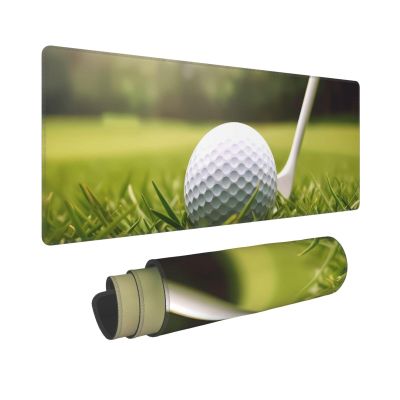 Large Extended Gaming Mouse Pad 32 X 12 in Non-Slip Rubber Base, Fun Golf Ball Print Desk Mat for Keyboard & Mouse, Office/Gaming Computer Accessories