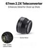 67mm 2.2X Universal Teleconverter Lens, Metal Build, 67x Zoom Telephoto Converter, 55mm 2.2X Lens Mount - Sharp Image Detail, Multi - Coated Optics, Close - Up Photography view 2