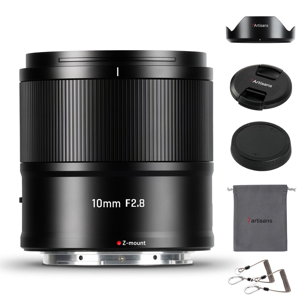 7artisans AutoFocus 10mm F2.8 APS-C Wide-Angle Lens F2.8 Large Aperture Support Automatic/Manual Aperture and Face/Eye Recognition, Compatible for Nikon Z Mount Z50/Z30