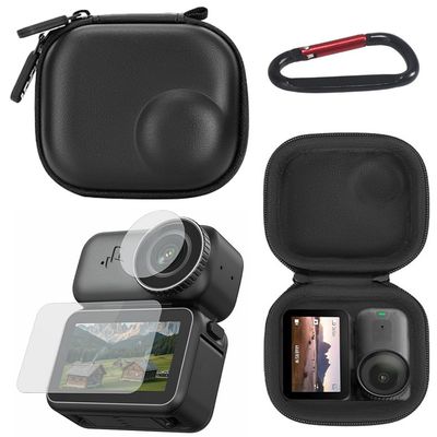 XYYORITRIX Camera Bag Accessory Kit Compatible with DJI Osmo NanoLeather Storage Case + Screen Glass Film + Lens Protective Film Waterproof Scratch-Resistant Drop-Proof Full Protection