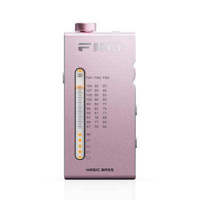 FiiO RR11 Portable HiFi FM Stereo Radio Receiver with Analog PVR Tuning, BASS+3D Sound Effects, 64MHz-108MHz (Pink)
