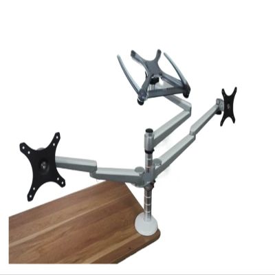 UHRLGHS OA-10S 10-27" Double Arm Dual Screen Desktop Mount Monitor Table Stand +Laptop Desk Mount Stand Monitor Tray