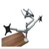 UHRLGHS OA-10S 10-27" Double Arm Dual Screen Desktop Mount Monitor Table Stand +Laptop Desk Mount Stand Monitor Tray view 1